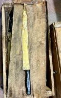 Нож поварской для ветчны армейский СССР черная рукоять