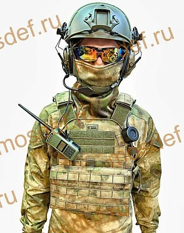 Кнопка тактическая PTT с адаптером тип К для гарнитуры переходник на рацию фото