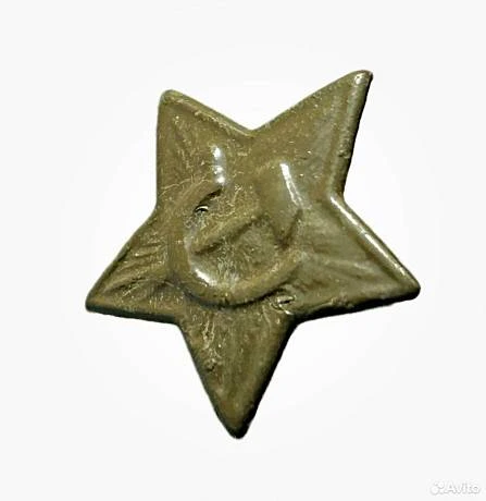 Звезда звездочки на пилотку СА СССР оригинальные защитного цвета фото