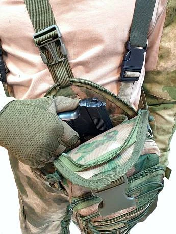 Тактическая сумка через плечо с кобурой 7.62 Tactical мультикам фото