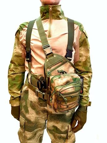 Тактическая сумка через плечо с кобурой 7.62 Tactical мультикам фото
