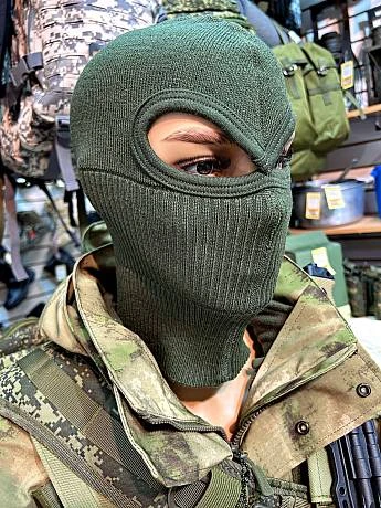 Балаклава ВКПО вязаная олива фото