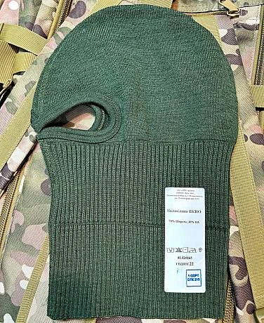 Балаклава ВКПО вязаная олива фото