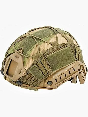 Чехол на тактический кевларовый баллистический шлем цвет зеленый КМФ фото