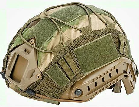 Чехол на тактический кевларовый баллистический шлем цвет зеленый КМФ фото