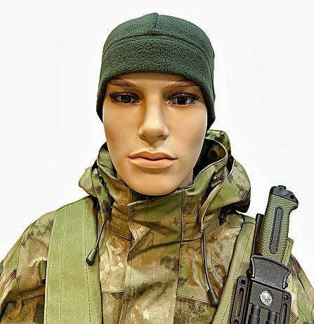 Шапка флисовая тактическая хаки фото