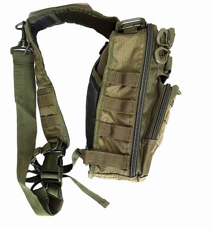 Сумка тактическая мужская через плечо Gongtex арт. 0306 олива фото