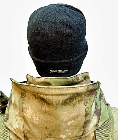 Шапка зимняя флисовая тактическая двойная Чёрная Tactica 7.62 Gear фото