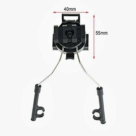 Адаптер крепление для наушников на тактический шлем цвет коричневый фото