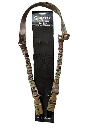 Ремень для автомата тактический двухточечный с амортизаторами Gongtex Gun Sling GLS 0004 мультикам фото