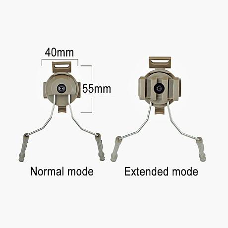 Адаптер крепление для наушников на тактический шлем цвет коричневый фото