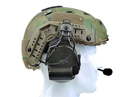 Адаптер крепление для наушников на тактический шлем цвет коричневый фото