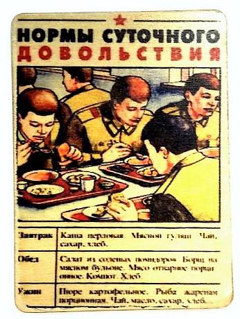 Сувенирный магнит Нормы суточного довольствия фото