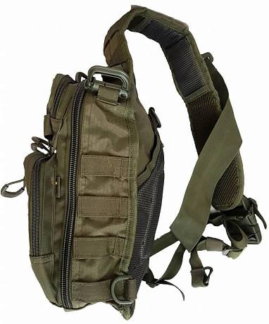 Сумка тактическая мужская через плечо Gongtex арт. 0306 олива фото