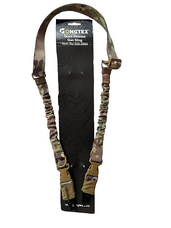 Тактический оружейный ремень двухточечный с амортизаторами Gongtex Gun Sling GLS 0004 олива фото