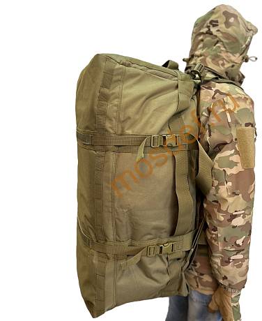 Тактический рюкзак сумка баул армейский Tactica 7.62 зеленый кмф 150 литров  фото