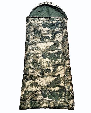 Спальный мешок с подголовником Профи 7.62 GEAR -5 зеленый кмф фото